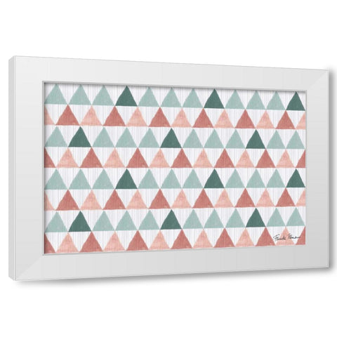 Ikat Pattern IV White Modern Wood Framed Art Print by Zaman, Farida