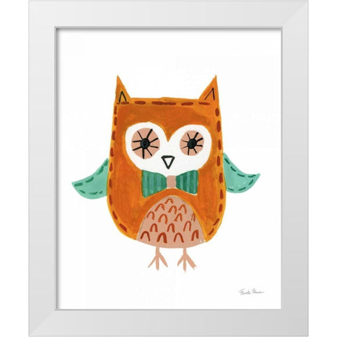 Neighborhood Pals V White Modern Wood Framed Art Print by Zaman, Farida