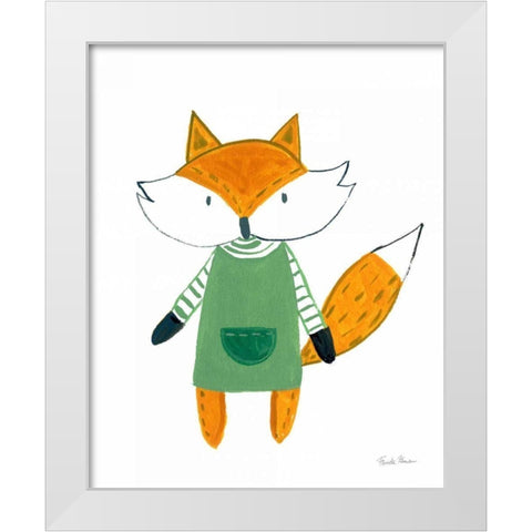 Neighborhood Pals VII White Modern Wood Framed Art Print by Zaman, Farida