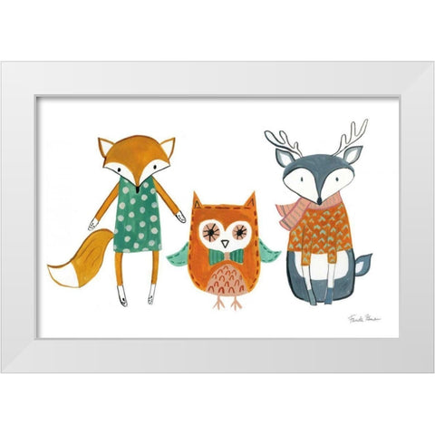 Neighborhood Pals XI White Modern Wood Framed Art Print by Zaman, Farida