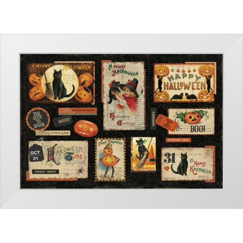 Halloween Nostalgia I White Modern Wood Framed Art Print by Pertiet, Katie