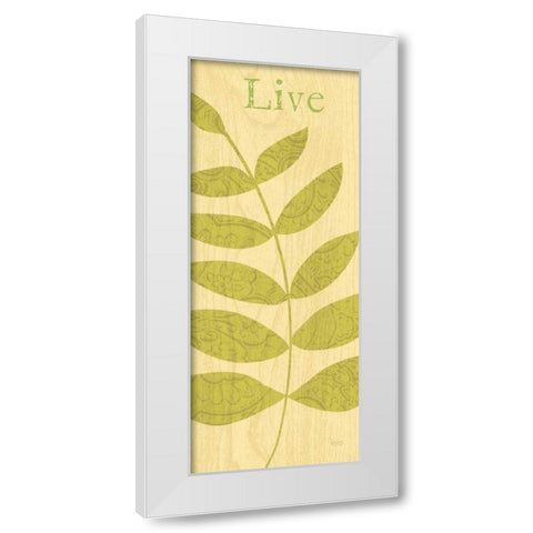 Nature Trio - Live White Modern Wood Framed Art Print by Charron, Veronique