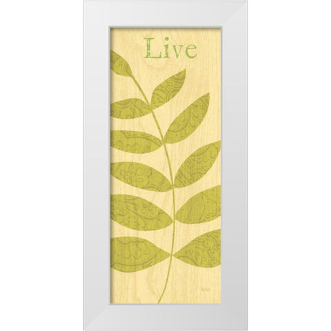 Nature Trio - Live White Modern Wood Framed Art Print by Charron, Veronique