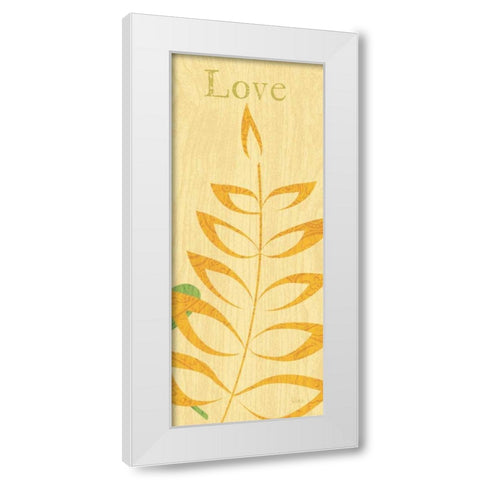 Nature Trio - Love White Modern Wood Framed Art Print by Charron, Veronique