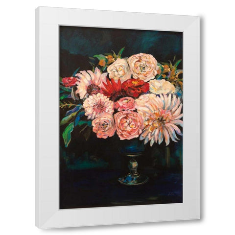 Newport Bouquet v2 White Modern Wood Framed Art Print by Vertentes, Jeanette