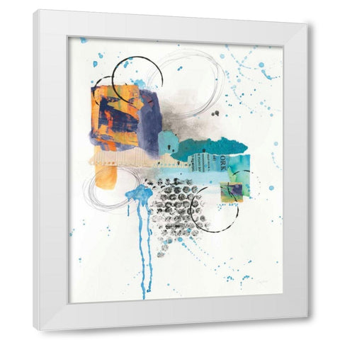 Abstract Skyline I Indigo White Modern Wood Framed Art Print by Prahl, Courtney
