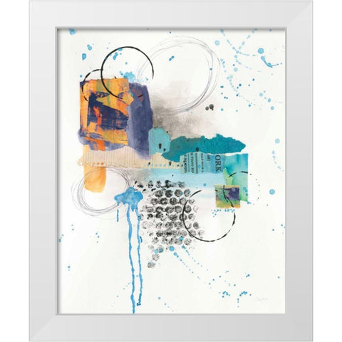 Abstract Skyline I Indigo White Modern Wood Framed Art Print by Prahl, Courtney