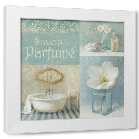 Parfum II White Modern Wood Framed Art Print by Nai, Danhui