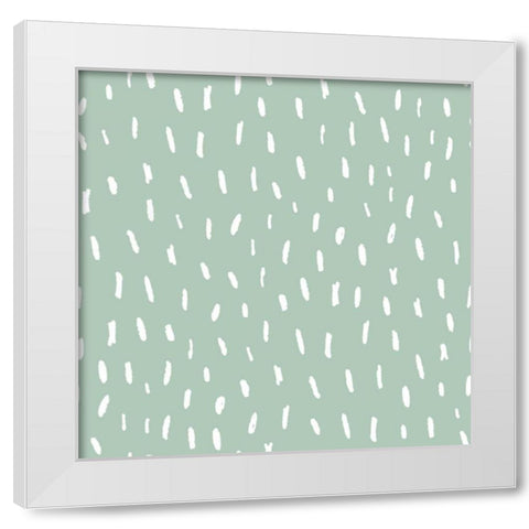 Neighborhood Pals Pattern IIIB White Modern Wood Framed Art Print by Zaman, Farida