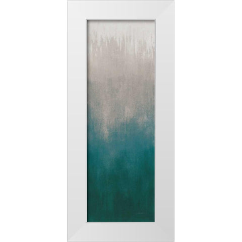 Silver Wave I Green Gray White Modern Wood Framed Art Print by Vassileva, Silvia