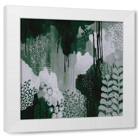 Green Forest I White Modern Wood Framed Art Print by Ferguson, Kathy
