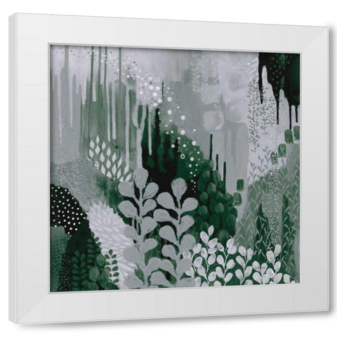 Green Forest II White Modern Wood Framed Art Print by Ferguson, Kathy