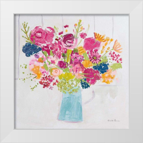 Bouquet for You Bright v2 White Modern Wood Framed Art Print by Zaman, Farida