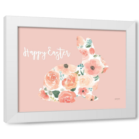 Blooming Delight Bunny III White Modern Wood Framed Art Print by Jackson, Jenaya