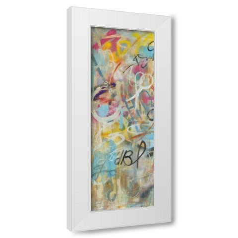 Graffiti Freedom Panel I White Modern Wood Framed Art Print by Nai, Danhui