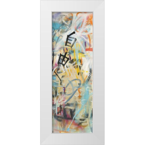 Graffiti Freedom Panel II White Modern Wood Framed Art Print by Nai, Danhui