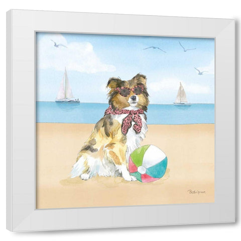 Summer Paws V No Words White Modern Wood Framed Art Print by Grove, Beth