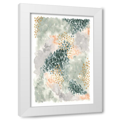 Spring Blooms II White Modern Wood Framed Art Print by Marshall, Laura