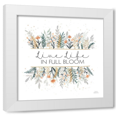 Spring Blooms IV White Modern Wood Framed Art Print by Marshall, Laura