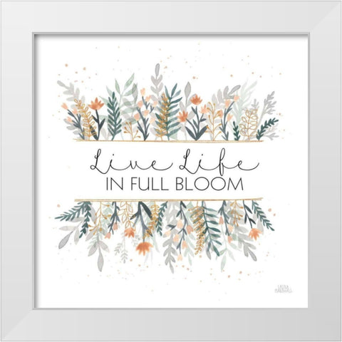 Spring Blooms IV White Modern Wood Framed Art Print by Marshall, Laura