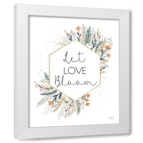 Spring Blooms VI White Modern Wood Framed Art Print by Marshall, Laura