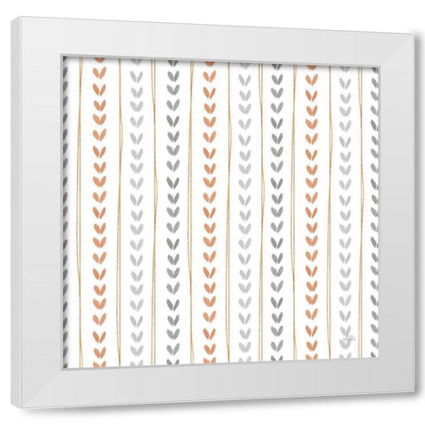 Spring Blooms Pattern IIA White Modern Wood Framed Art Print by Marshall, Laura