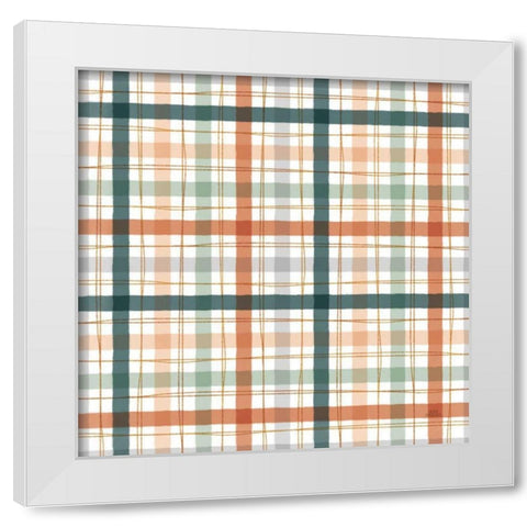 Spring Blooms Pattern V White Modern Wood Framed Art Print by Marshall, Laura