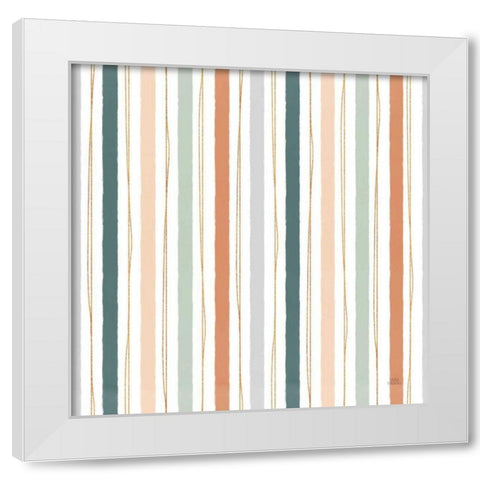Spring Blooms Pattern VIII White Modern Wood Framed Art Print by Marshall, Laura