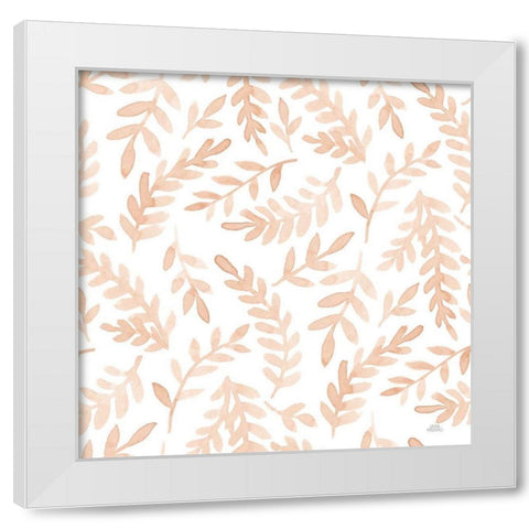 Spring Blooms Pattern IXB White Modern Wood Framed Art Print by Marshall, Laura