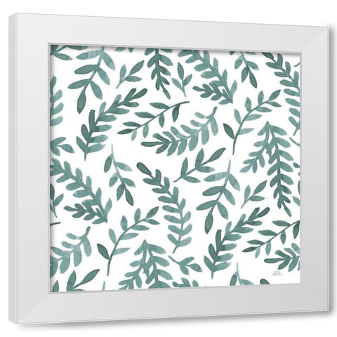 Spring Blooms Pattern IXC White Modern Wood Framed Art Print by Marshall, Laura