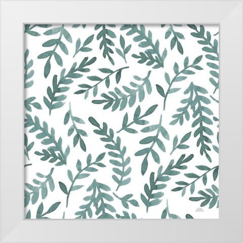 Spring Blooms Pattern IXC White Modern Wood Framed Art Print by Marshall, Laura