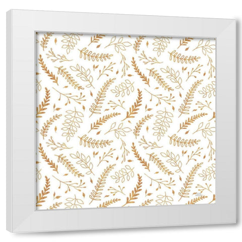 Spring Blooms Pattern XIIA White Modern Wood Framed Art Print by Marshall, Laura