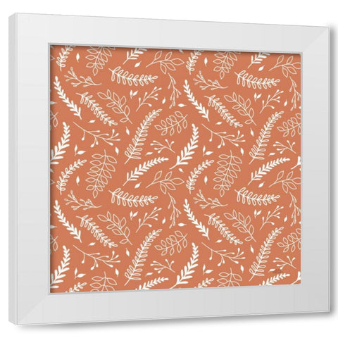 Spring Blooms Pattern XIIB White Modern Wood Framed Art Print by Marshall, Laura