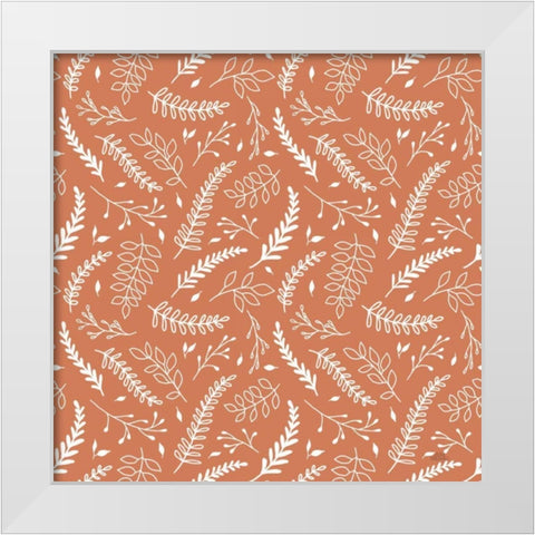 Spring Blooms Pattern XIIB White Modern Wood Framed Art Print by Marshall, Laura