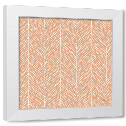 Spring Blooms Pattern XIVB White Modern Wood Framed Art Print by Marshall, Laura