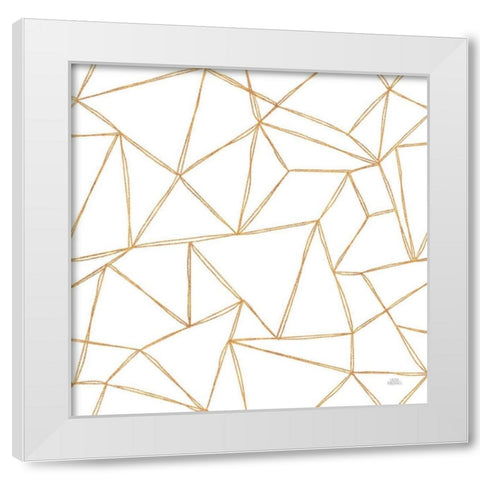 Spring Blooms Pattern XVA White Modern Wood Framed Art Print by Marshall, Laura