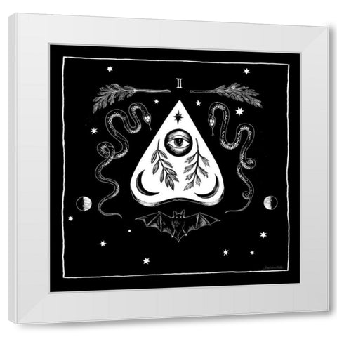 All Hallows Eve II Sq no Words White Modern Wood Framed Art Print by Miller, Sara Zieve