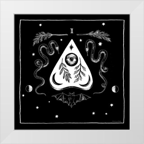 All Hallows Eve II Sq no Words White Modern Wood Framed Art Print by Miller, Sara Zieve