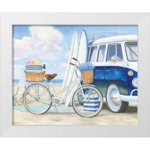 Beach Time I Crop White Modern Wood Framed Art Print by Wiens, James