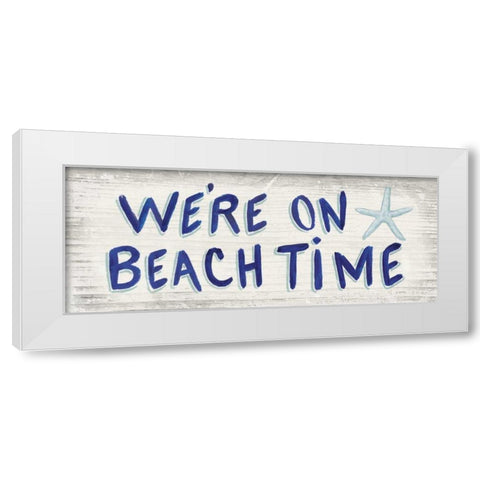 Beach Time VI White Modern Wood Framed Art Print by Wiens, James