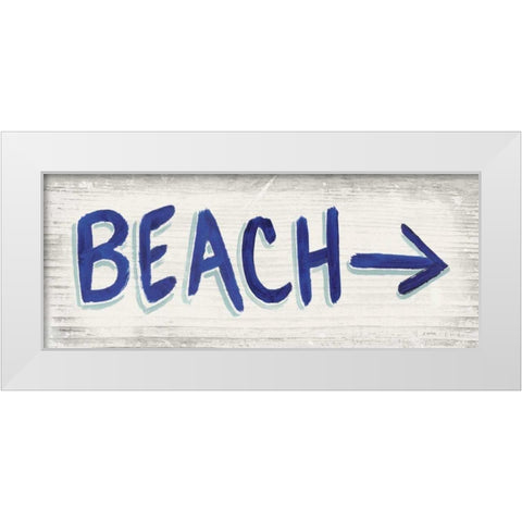 Beach Time VII White Modern Wood Framed Art Print by Wiens, James