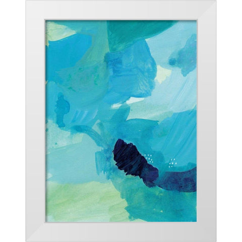 Seascape II White Modern Wood Framed Art Print by Mack, Lynn