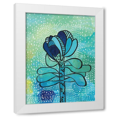 Nourish White Modern Wood Framed Art Print by Mack, Lynn