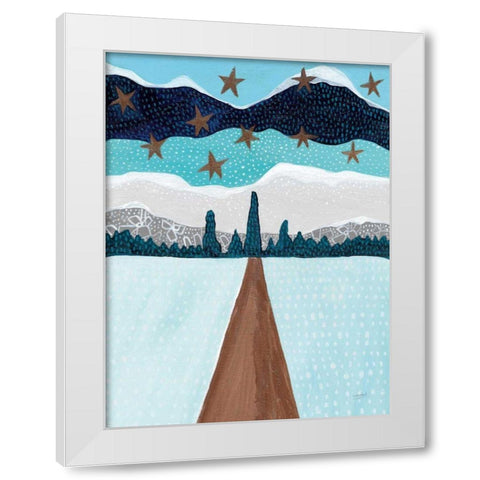 Winterscape White Modern Wood Framed Art Print by Mack, Lynn