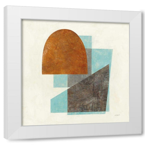Quintet I Turquoise White Modern Wood Framed Art Print by Schick, Mike
