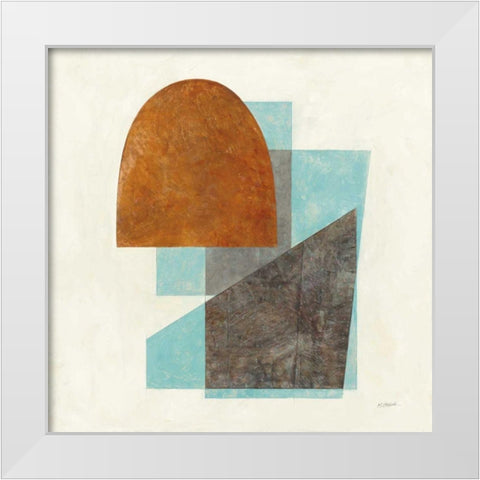 Quintet I Turquoise White Modern Wood Framed Art Print by Schick, Mike