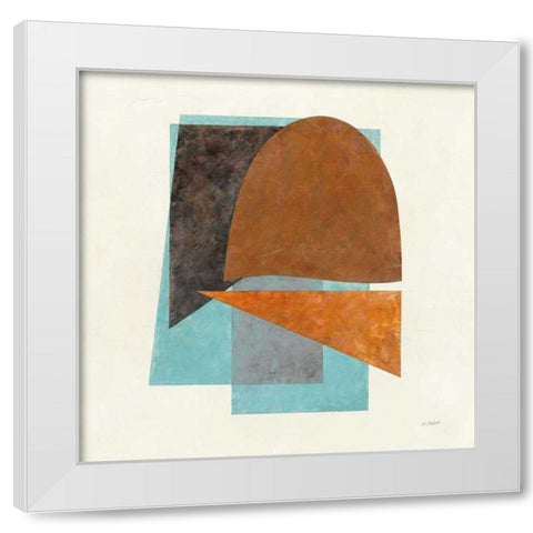 Quintet II Turquoise White Modern Wood Framed Art Print by Schick, Mike