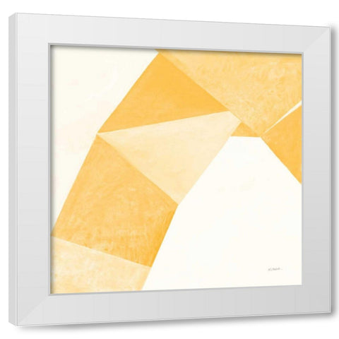 Paper Work I Yellow White Modern Wood Framed Art Print by Schick, Mike