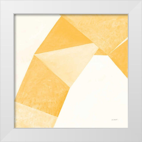 Paper Work I Yellow White Modern Wood Framed Art Print by Schick, Mike