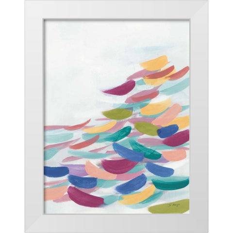 Drift Pastel White Modern Wood Framed Art Print by Maye, Jo